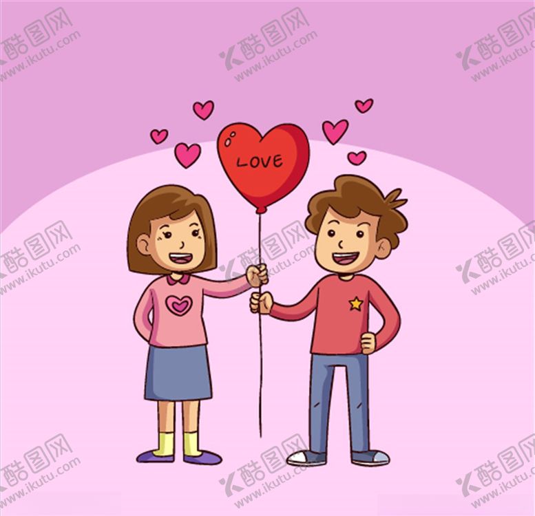 编号：66313304272321583980【酷图网】源文件下载-卡通情侣