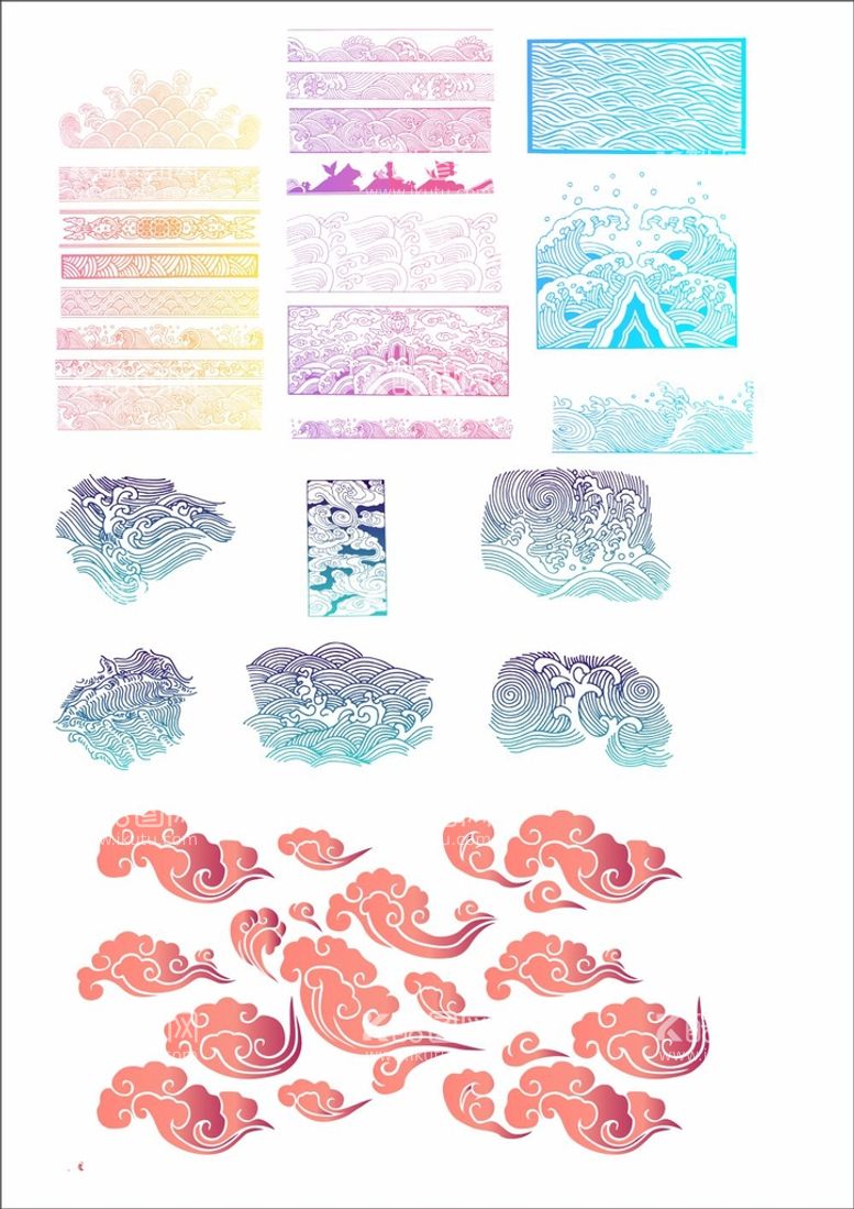 编号：34779312200754208132【酷图网】源文件下载-祥云 云纹 传统图片