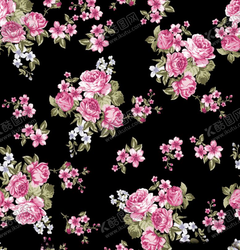 编号：85771509201120286421【酷图网】源文件下载-手绘玫瑰花背景