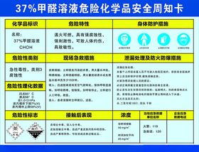 37%甲醛溶液危险化学品安全周