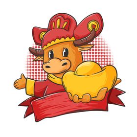 春节动漫牛形象