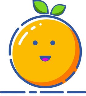  绿色小清新风格橙子水果促销海