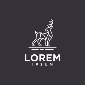 鹿头标志广告设计企业logo图