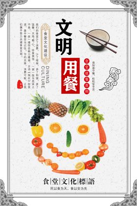 食堂文化广告宣传海报展板