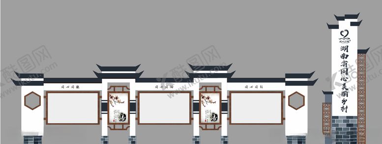 编号：69246910180016037609【酷图网】源文件下载-仿古宣传栏