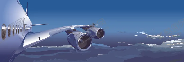 编号：24466009222141256554【酷图网】源文件下载-卡通造型民航客机飞机图片
