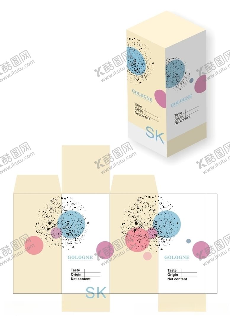 编号：51554407040537365327【酷图网】源文件下载-水杯包装盒展开图及效果图