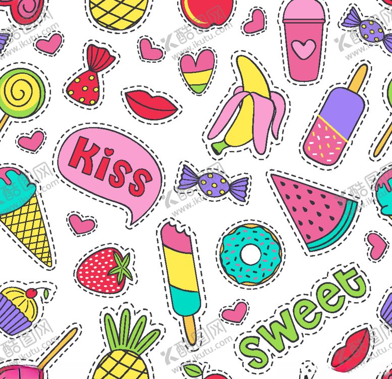 编号：19671410090025286248【酷图网】源文件下载-卡通创意拼接图案设计