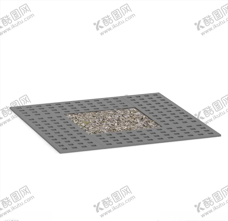 编号：13086104181241124936【酷图网】源文件下载-C4D模型树屏障栏杆围栏草绿植