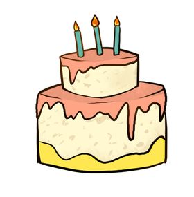 卡通手绘蛋糕生日蛋糕甜点