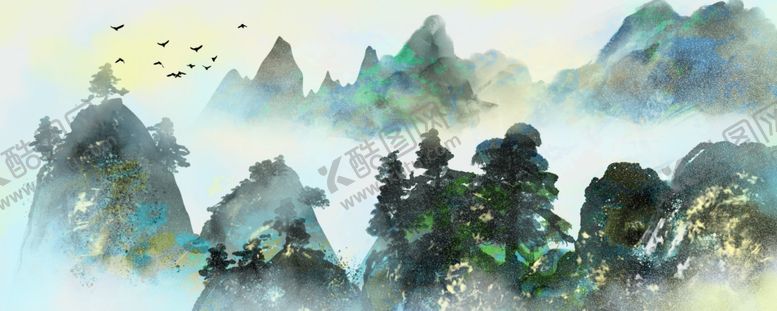 编号：28415106281314484674【酷图网】源文件下载-水墨山水