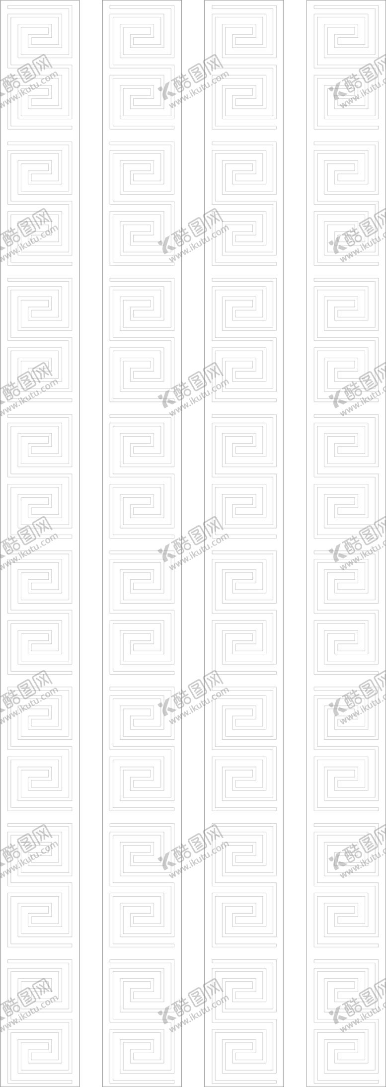 编号：20668810240755414675【酷图网】源文件下载-回形纹矢量可编辑