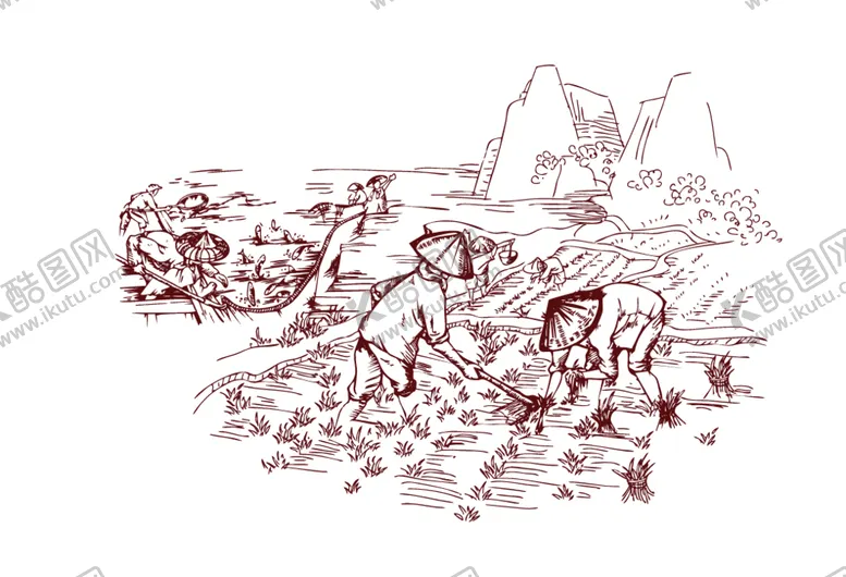 编号：16393510151256045570【酷图网】源文件下载-农田插画