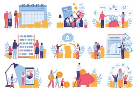 多样商务办公场景插画