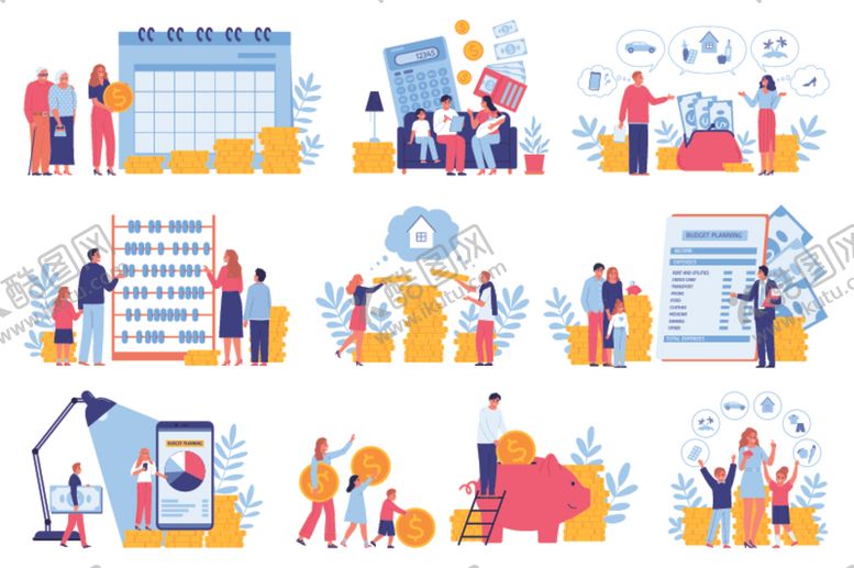 编号：39459710300957012624【酷图网】源文件下载-多样商务办公场景插画