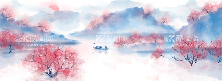 编号：74631511250125373399【酷图网】源文件下载-手绘古风插画背景图片