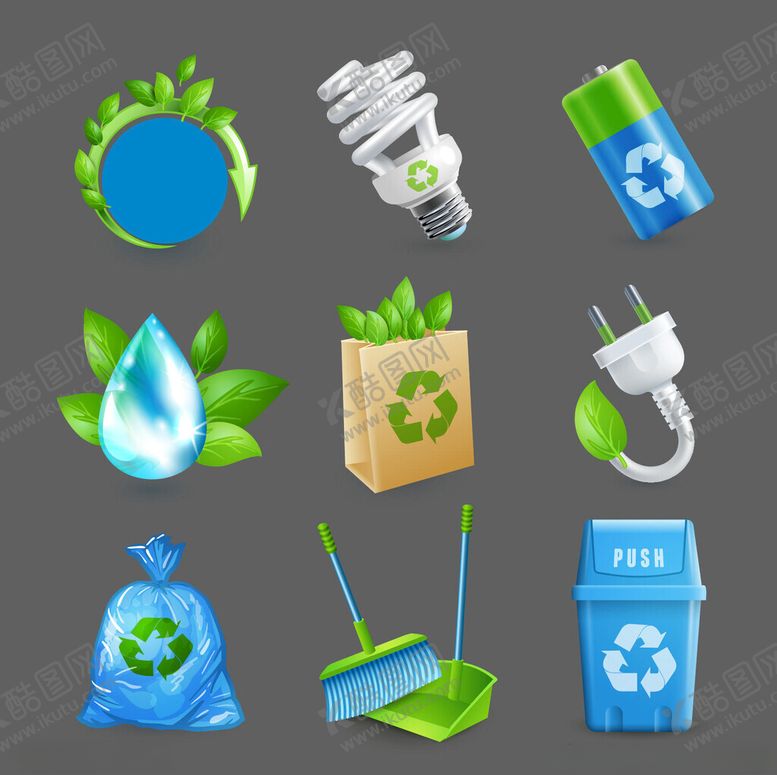 编号：57072904201643457297【酷图网】源文件下载-环保元素图标集