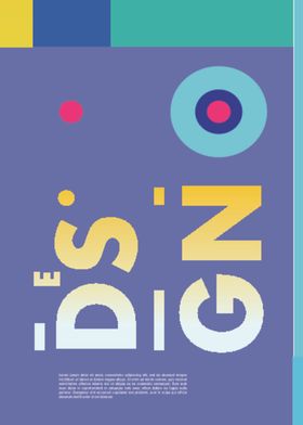 创意几何拼接图案海报