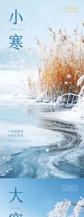 小寒大寒节日海报