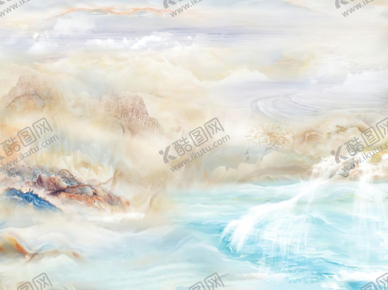 编号：70367905092333598708【酷图网】源文件下载-江山如画石纹山水大理石纹背景墙