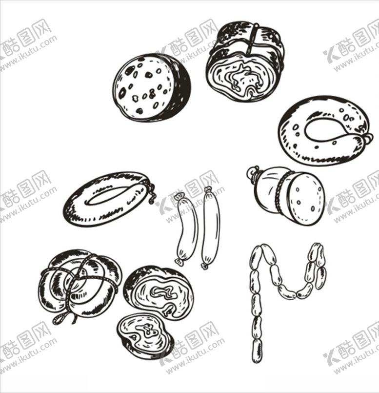 编号：87930204271514468884【酷图网】源文件下载-火腿矢量图