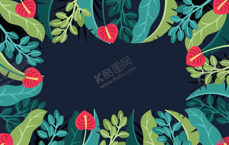 编号：37969109172201077559【酷图网】源文件下载-线条矢量手绘花草植物