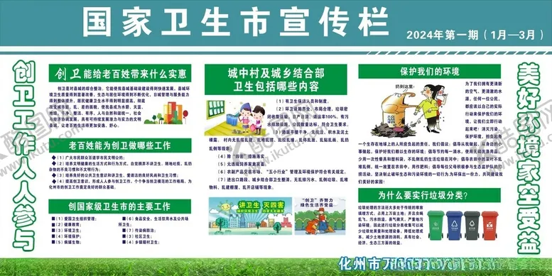 编号：11019402240429491843【酷图网】源文件下载-国家卫生城市宣传栏