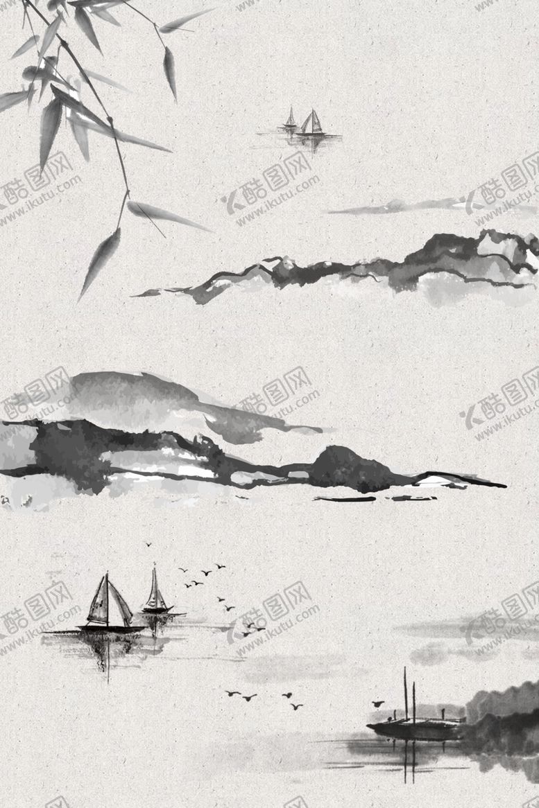 编号：63613510201323244044【酷图网】源文件下载-水墨背景