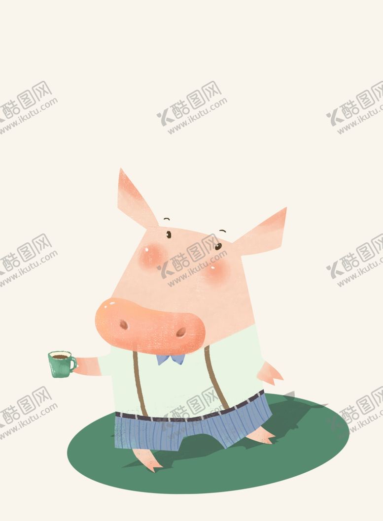 编号：87681909181139351778【酷图网】源文件下载-小猪插画