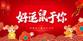 2020年鼠年年会海报背景展板