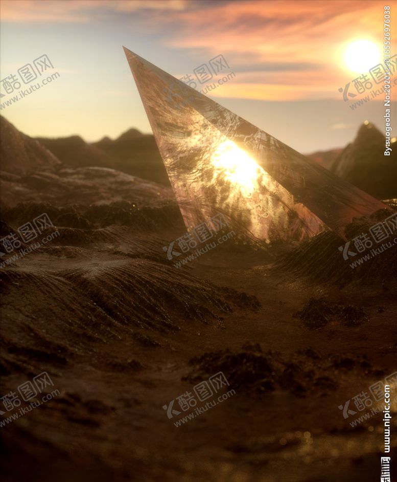 编号：62073405072358592339【酷图网】源文件下载-C4D模型山地土地飞船