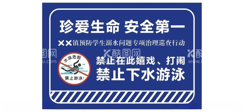 编号：76729212030450302398【酷图网】源文件下载-防溺水宣传牌展板