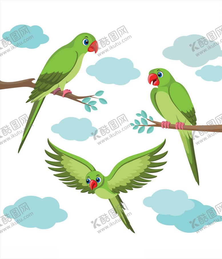 编号：30508706250147405101【酷图网】源文件下载-卡通鹦鹉