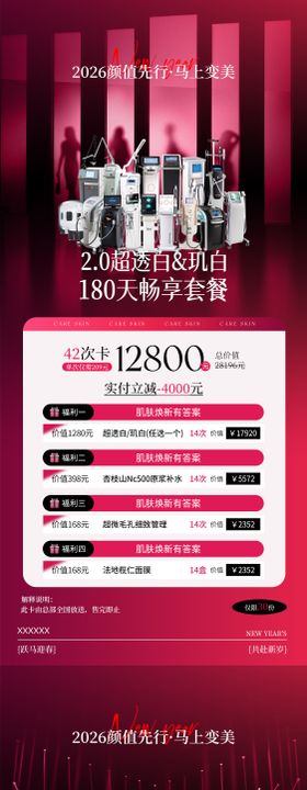 美业医美38女神节体验卡系列海报