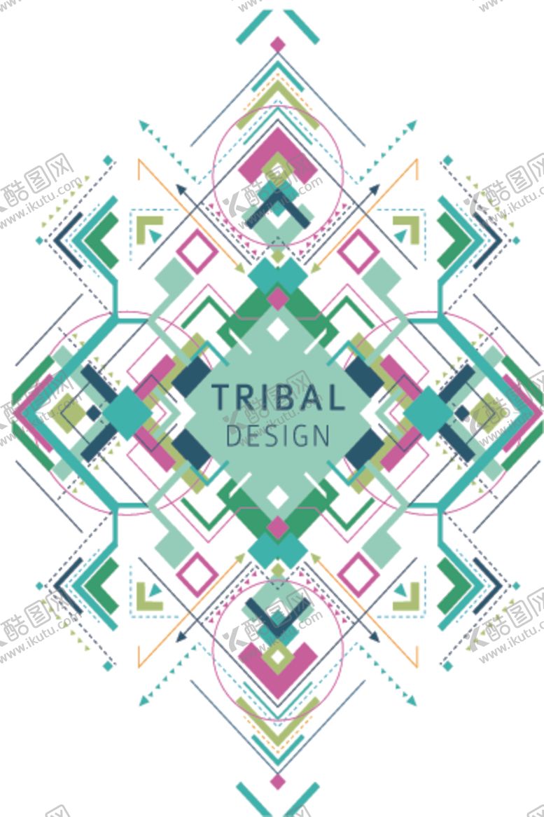 编号：14324309261921134368【酷图网】源文件下载-复古民族花纹图案
