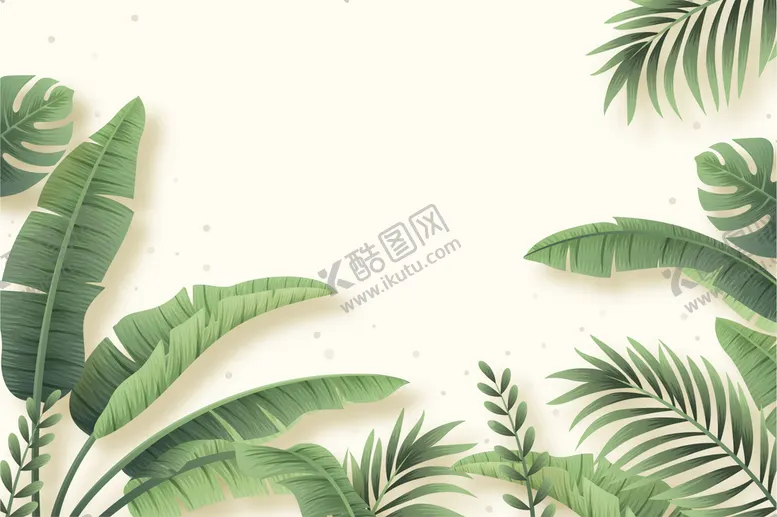 编号：34796209121618291352【酷图网】源文件下载-棕榈树叶背景沙滩日落