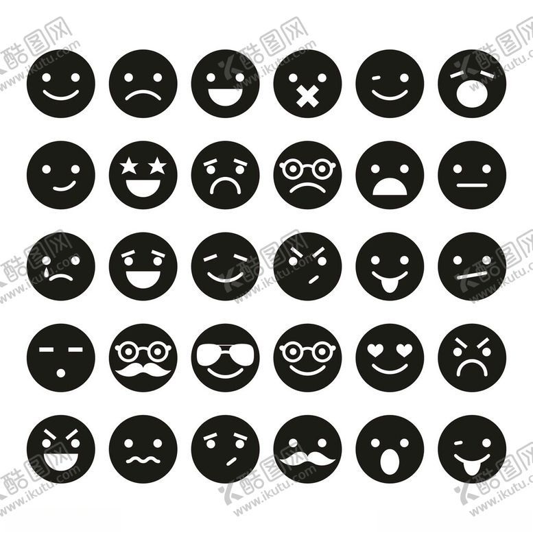 编号：58751104010246119804【酷图网】源文件下载-表情图标集合