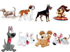 卡通狗可爱犬类小宠物