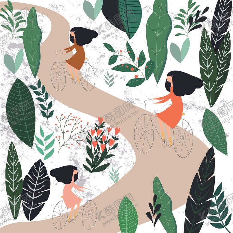 编号：85131610312352171510【酷图网】源文件下载-女孩插画