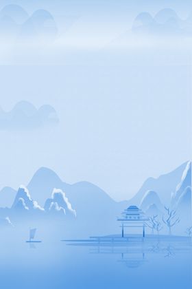 手绘冬天雪景