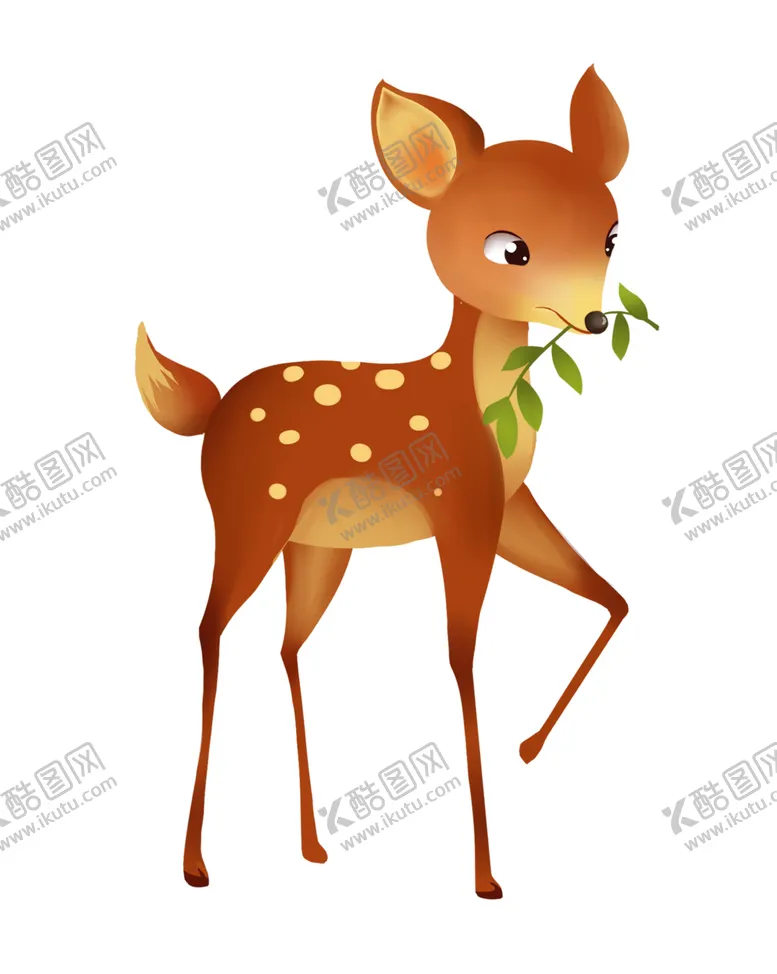 卡通长颈鹿学校动物世界幼儿园插画