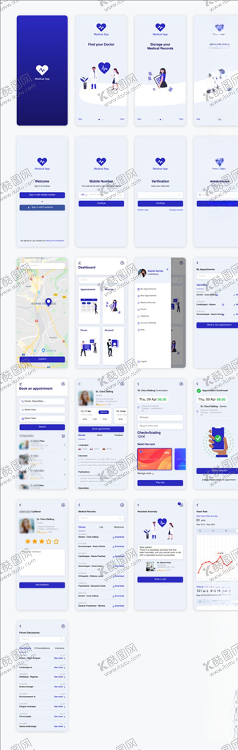 编号：24916706240249565717【酷图网】源文件下载-xd医疗紫色白色UI设计登录页