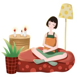 坐着女孩