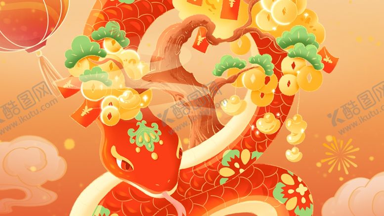 编号：19484203010537092319【酷图网】源文件下载-2025蛇年海报创意素材