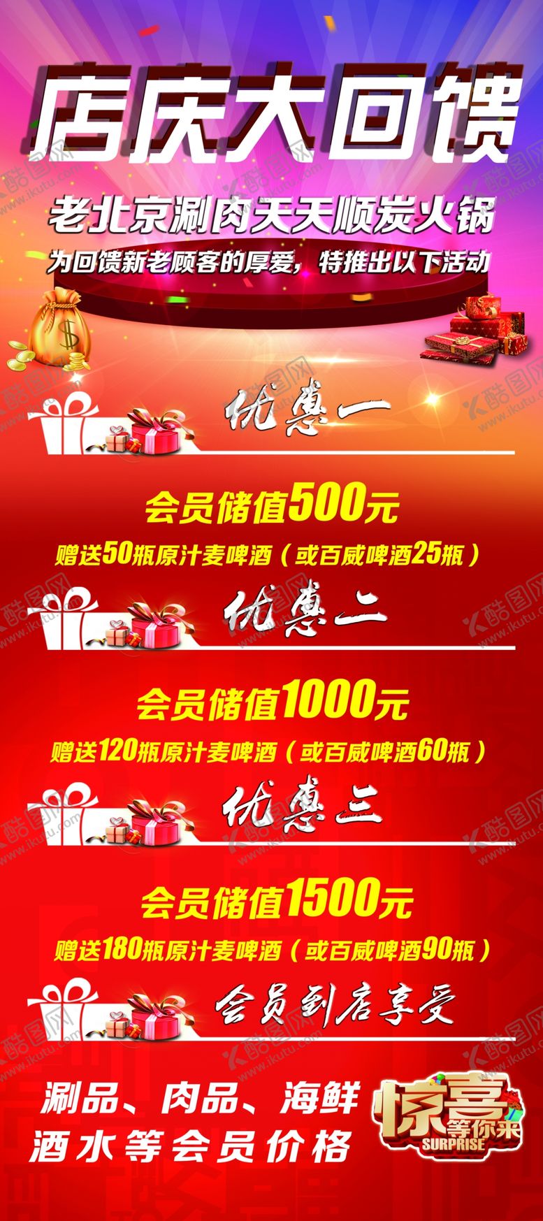 编号：74605710151353323888【酷图网】源文件下载-店庆大回馈展架