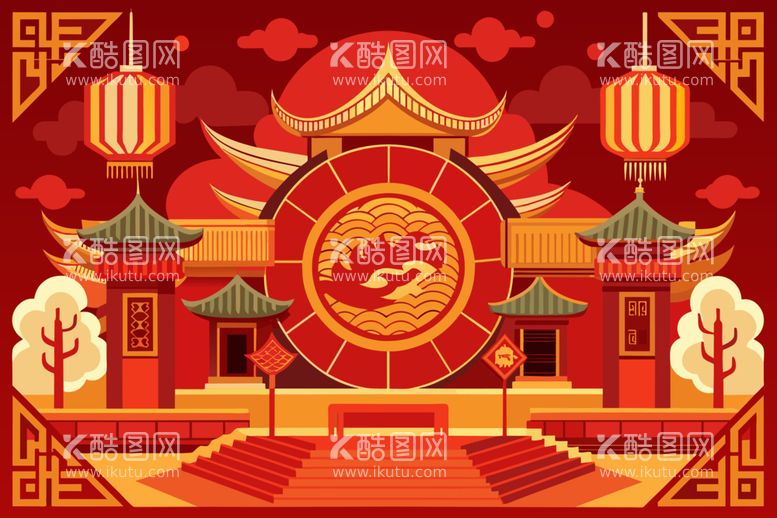 编号：74925912161405342773【酷图网】源文件下载-新年喜庆背景