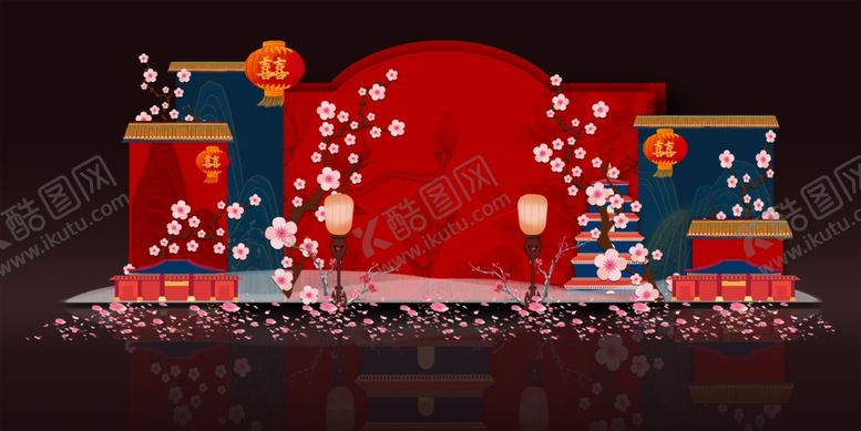 编号：11716504171415367897【酷图网】源文件下载-婚礼舞台效果图