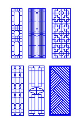 窗花 镂空花纹 屏风 隔断雕花