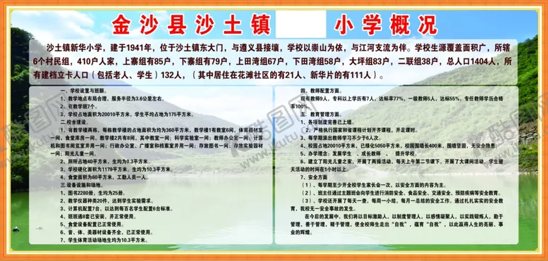 编号：24815404301141124811【酷图网】源文件下载-小学概况