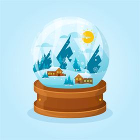 圣诞节水晶球西方传统日礼品八音盒